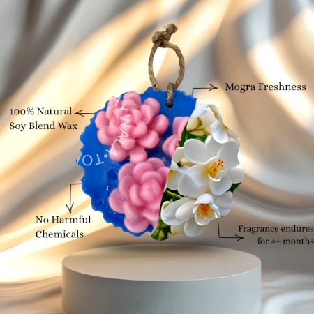 Handcrafted Succulent Pink Blue Soy Wax Sachet Set of 2